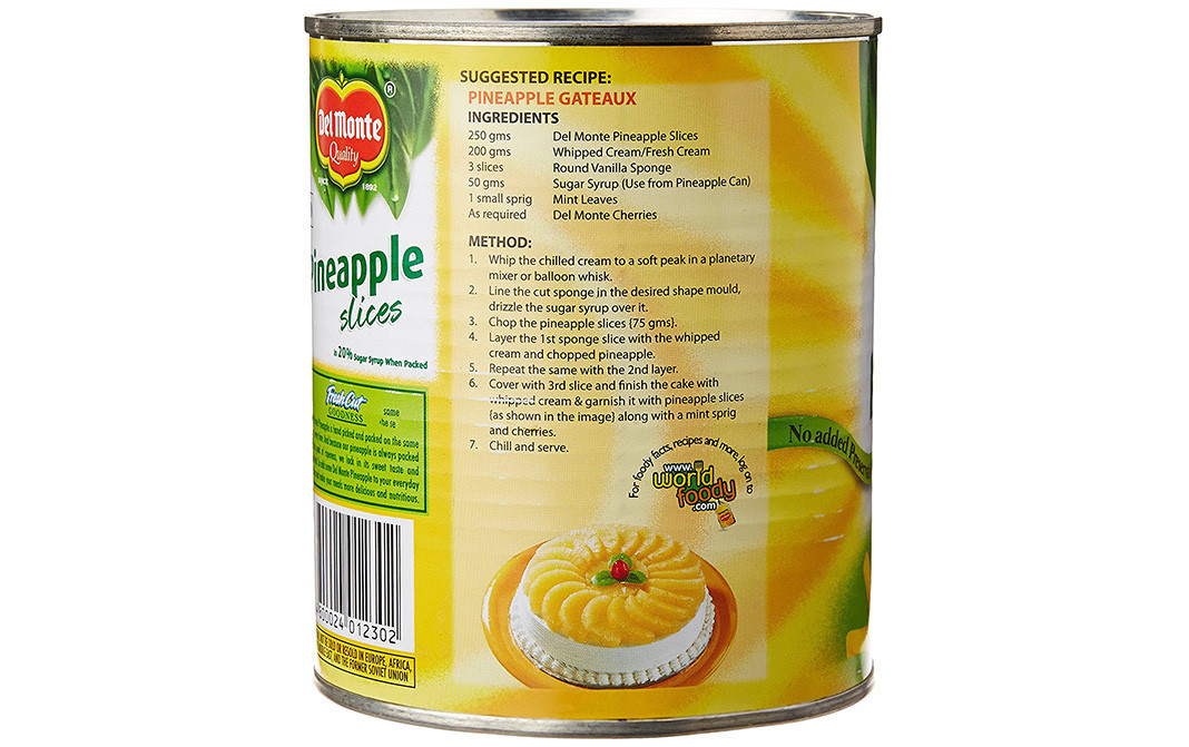 Del Monte Pineapple Slices   Tin  836 grams